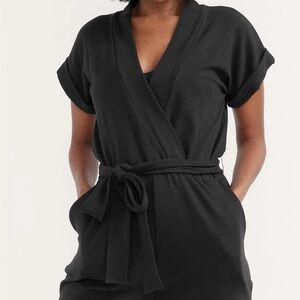 Black Nurse-to-Errands Romper